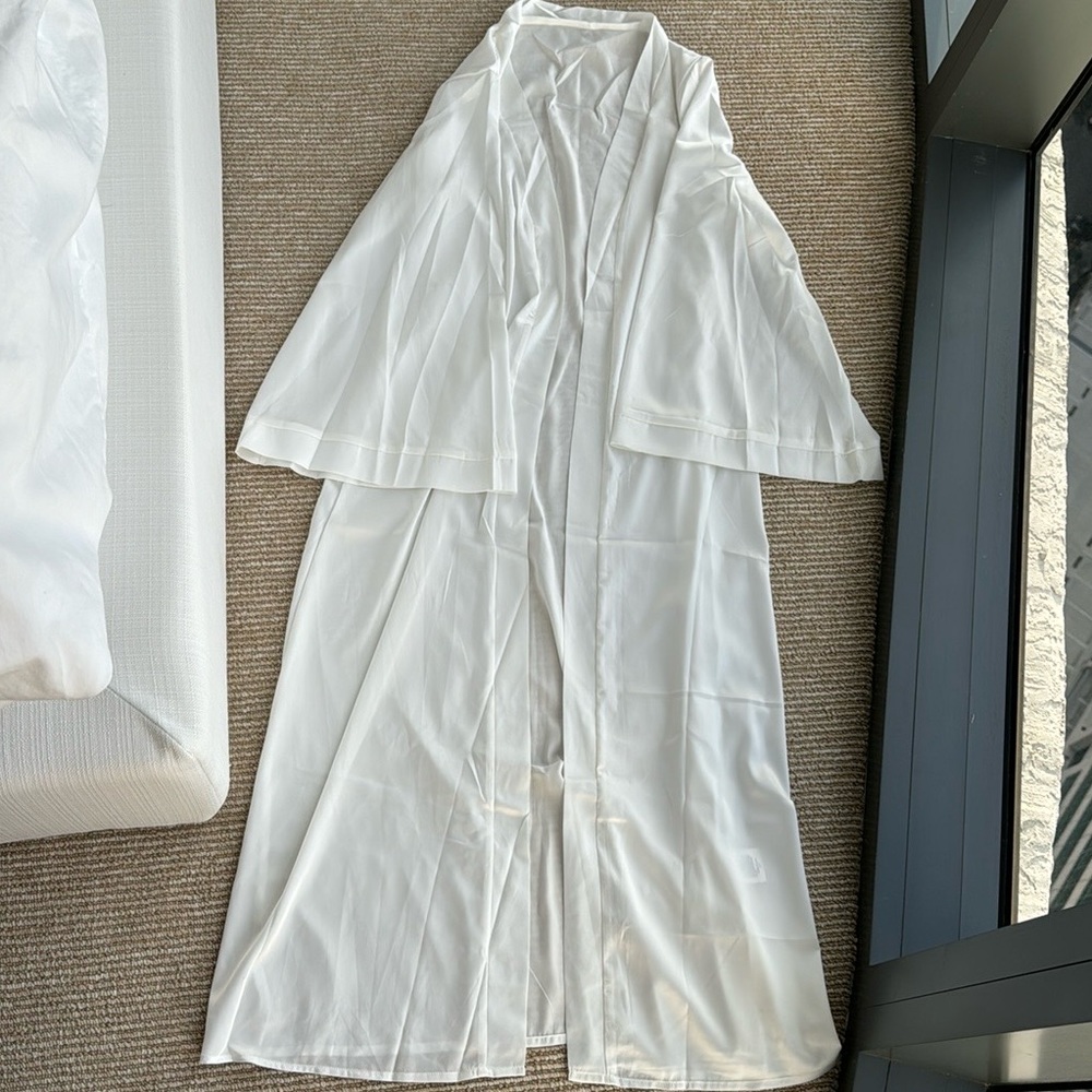 Silk white robe